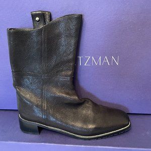 Stuart Weitzman black pull on ankle boots, size 10 N, in perfect condition